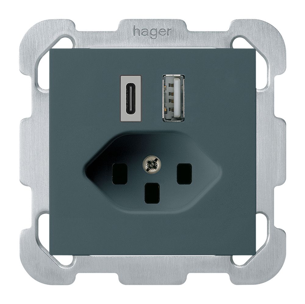 Prise de charge USB ENC kallysto 18W PD 1×type A 1×type C T23 a.plaque fix. an
