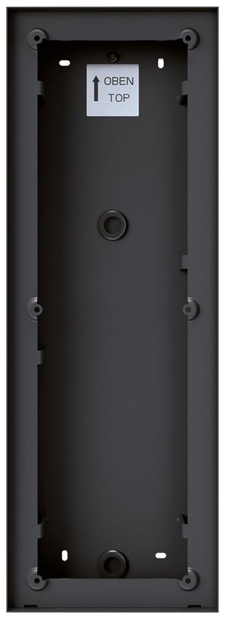 AP-Gehäuse Hager intercom mono 8× 154×439×42.5mm schwarz
