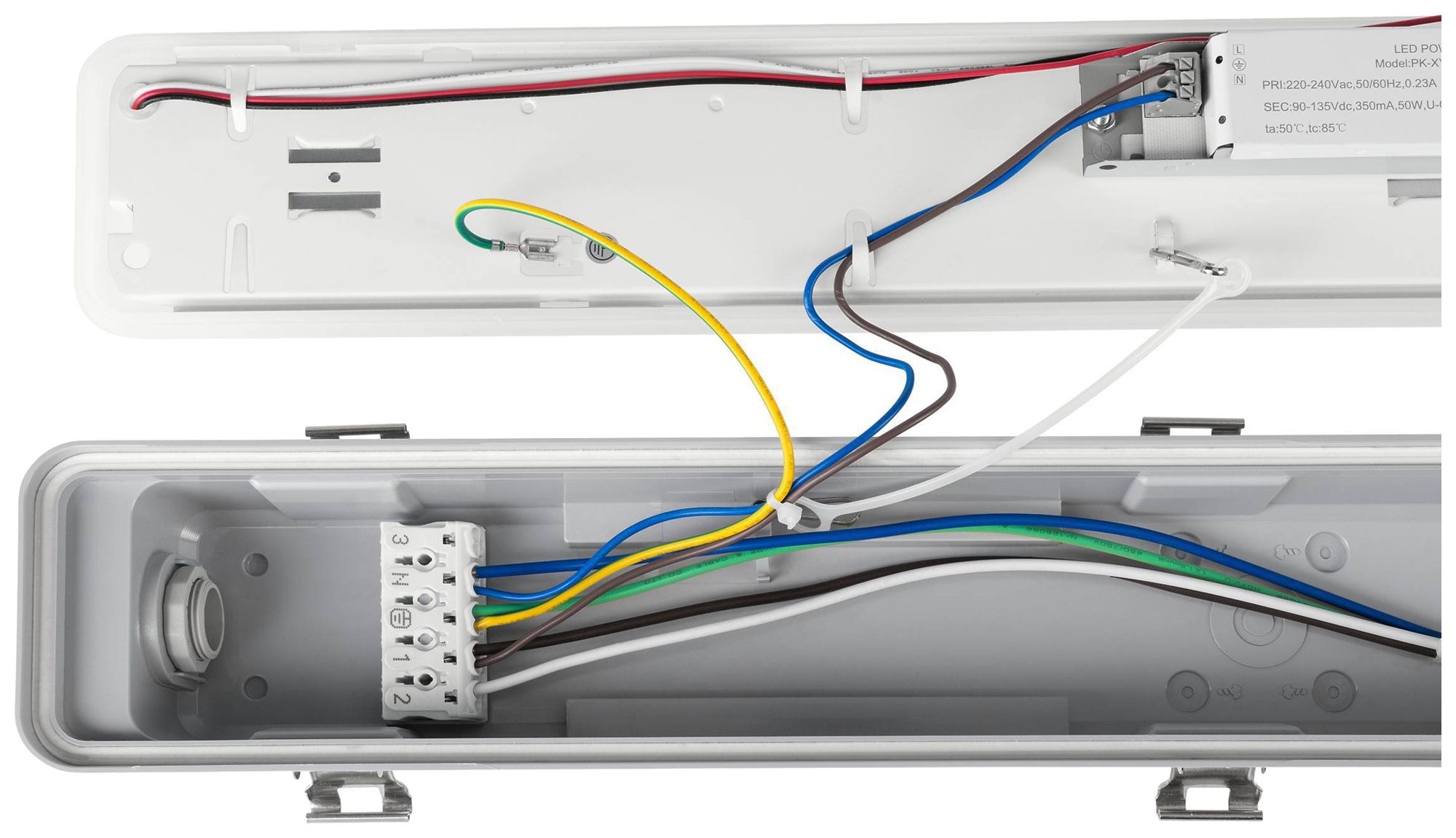 Lampada per locali umidi LED AMMONIAK 5000lm 6500K IP69K 1200×85×80mm gr