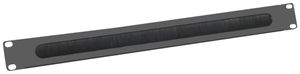 Kabeldurchführung 19" VALUE 1 HE mit Bürstendichtung, schwarz, RAL9005