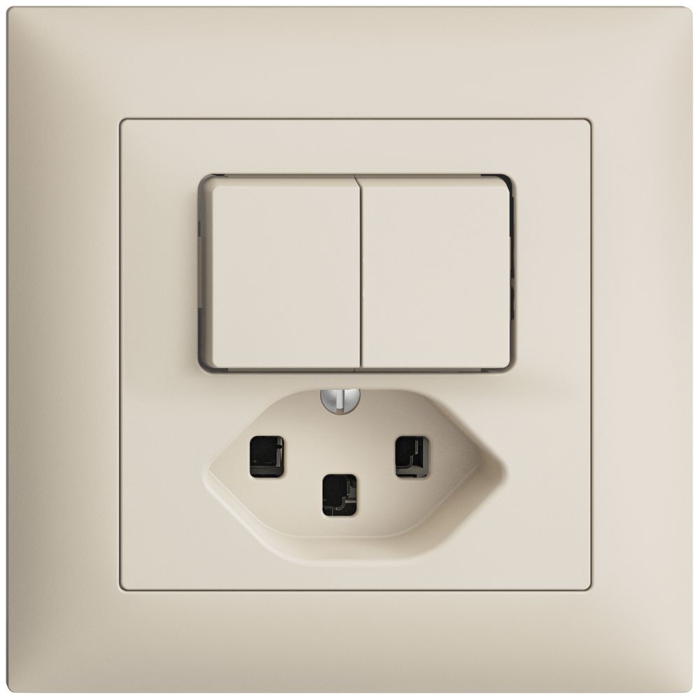 UP-Kombination 1/3+3/1L+T23 16A EDIZIOdue crema