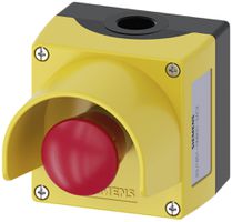 Pilztaster Siemens SIRIUS ACT, 2Ö, Schutzkragen, Metall rot/gelb