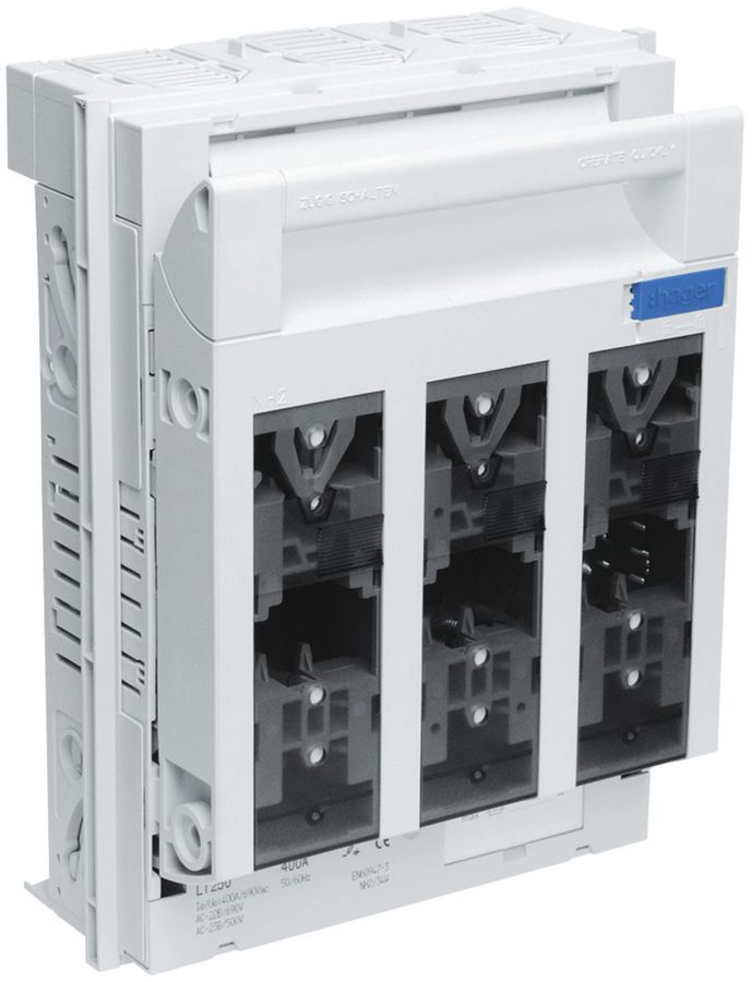 Coupe-circuit HPC Hager DIN2 690VAC 400A pour plaque de montage sortie haut/bas