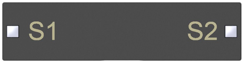 Taste SIDUS 4/8f zu Tastsensor mit Aufdruck S1/S2, anthrazit