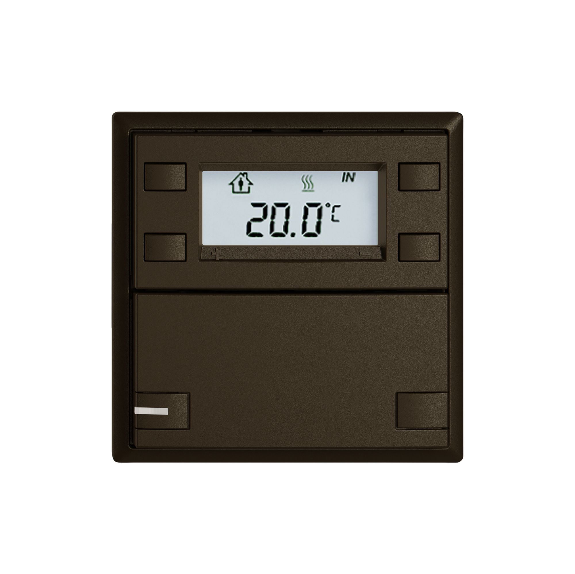 Poussoir RTH EDIZIO.liv SNAPFIX® a.RGB-LED 1×touche comm.2T br