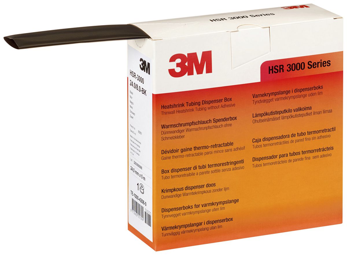 Gaine rétractable 3M HSR/6/2 noir 10m