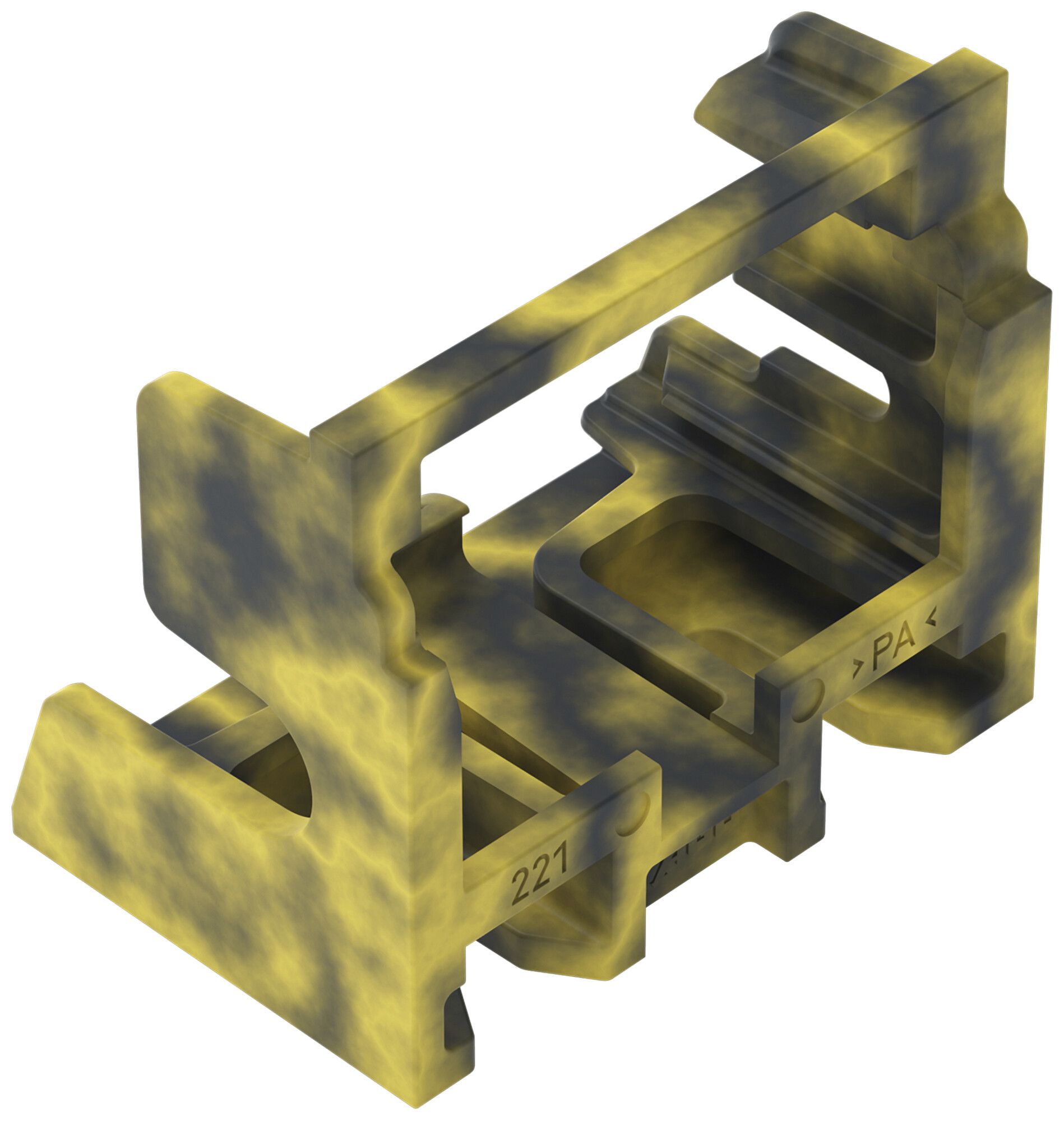 Adaptateur de fixation WAGO 221 sans décharge de traction 10L×4mm² vis gr/jn