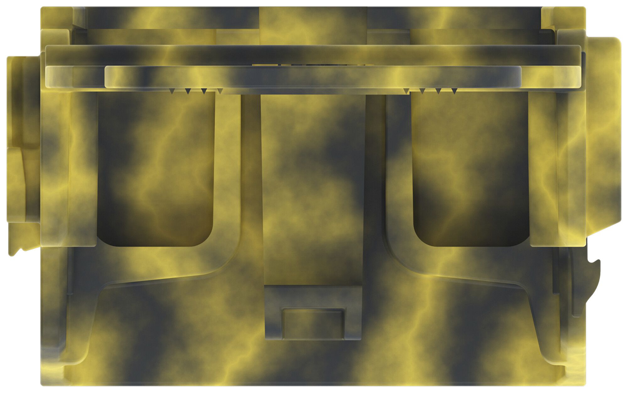 Befestigungsadapter WAGO 221 mit Zugentlastung 10L×4mm² TH15 grau/gelb