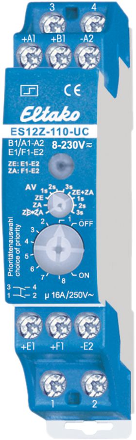REG-Schrittschalter Eltako 12…230VUC 1S+1Ö, ES12Z-110