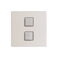 Kit de recouvr. EDIZIOdue elegance pour poussoir double blanc arctique