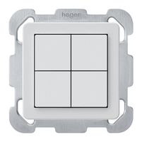 UP-KNX-Taster Hager BA basico B 4-fach 77×77mm weiss