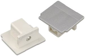 Cappa terminale SLV per binario conduttore EUTRAC, grigio argento