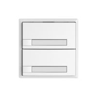 KNX-Taster RGB EDIZIO.liv SNAPFIX® Temperaturfüh.o.LED Pap.2×T 1-Tbed.ws
