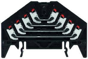Rangierverteilerklemme Weidmüller PRV 4L PUSH IN TS35×7.5 schwarz, rot