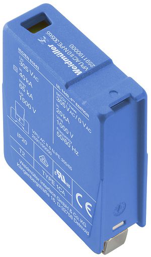 Parasurtension Weidmüller VPU AC II F 0 N-PE 305/65