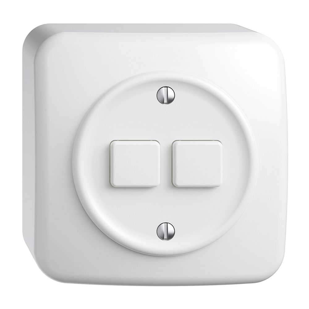 AP-Druckschalter 2K/2T WLAN Sdue Wiser weiss