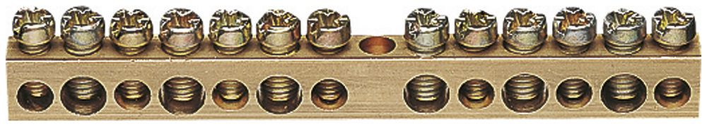 Klemmensteg Hager 6×16/7×10mm² Messing