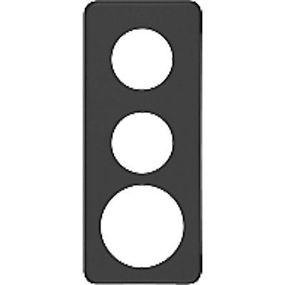 Plaque de recouvrement 3×1 2×43+58 noir