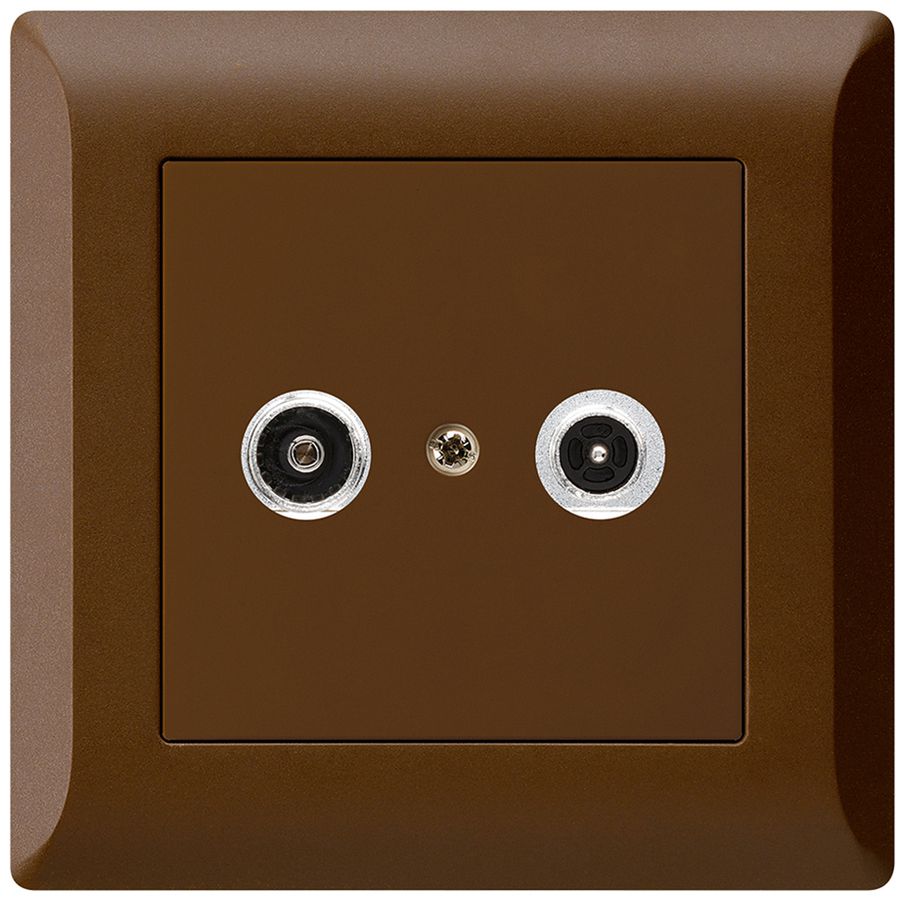 UP-Antennendose kallysto.line R/TV 19dB 2GHz braun