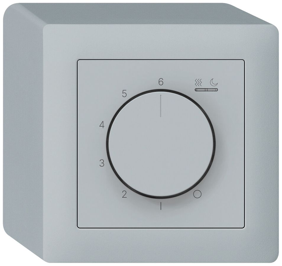AP-Raumthermostat kallysto An/Aus 230VAC 16A 88×88mm grau