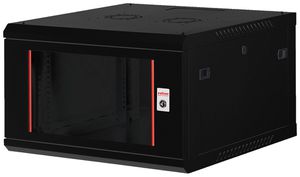 Wandgehäuse 19" ROLINE Basic Plus 600×379×600mm 6HE 1×Tür Stahl schwarz