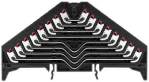 Rangierverteilerklemme Weidmüller PRV 8L PUSH IN TS35×7.5 schwarz, rot