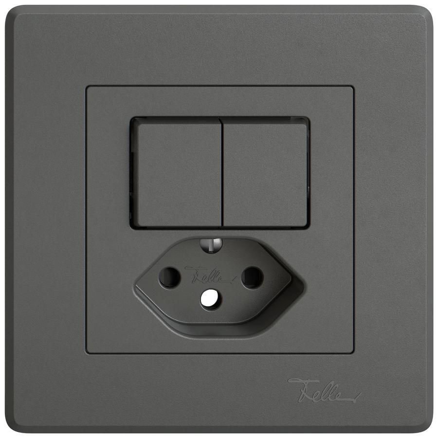 Kit di montaggio INC EDIZIO.liv SNAPFIX® per combi.T13 con 2 tasti shutter grs