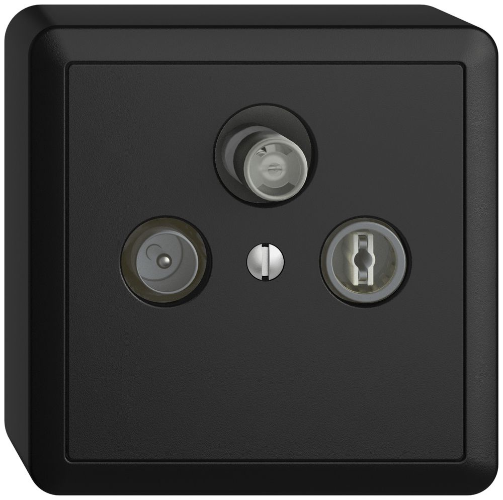 Prise d'antenne AP SAT DB52 EDIZIOdue noir avec IEC/F