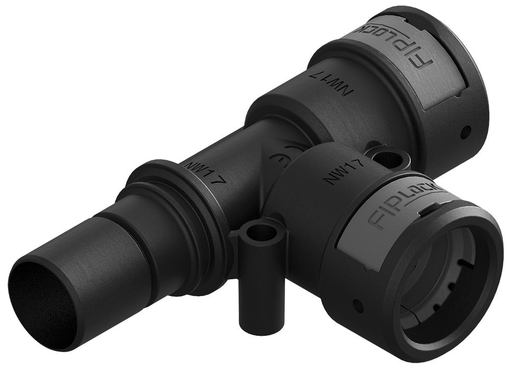 T-Verbinder Plica FIPLOCK Nennweite 36 Rohradapter schwarz