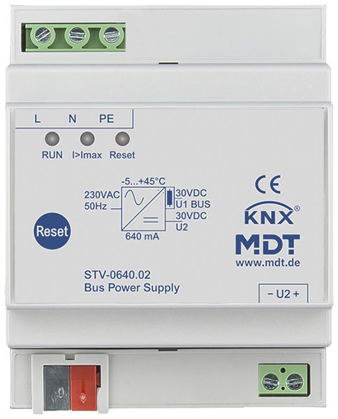 Alimentazione KNX AMD MDT STV-0640.02 29V 640mA1 linea 1 bobina di blocco 4UM