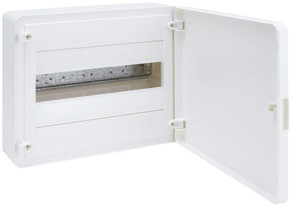 Quadro di distribuzione AP Hager golf 1 fila 12UM porta IP40 281.5×251.5×98.5mm