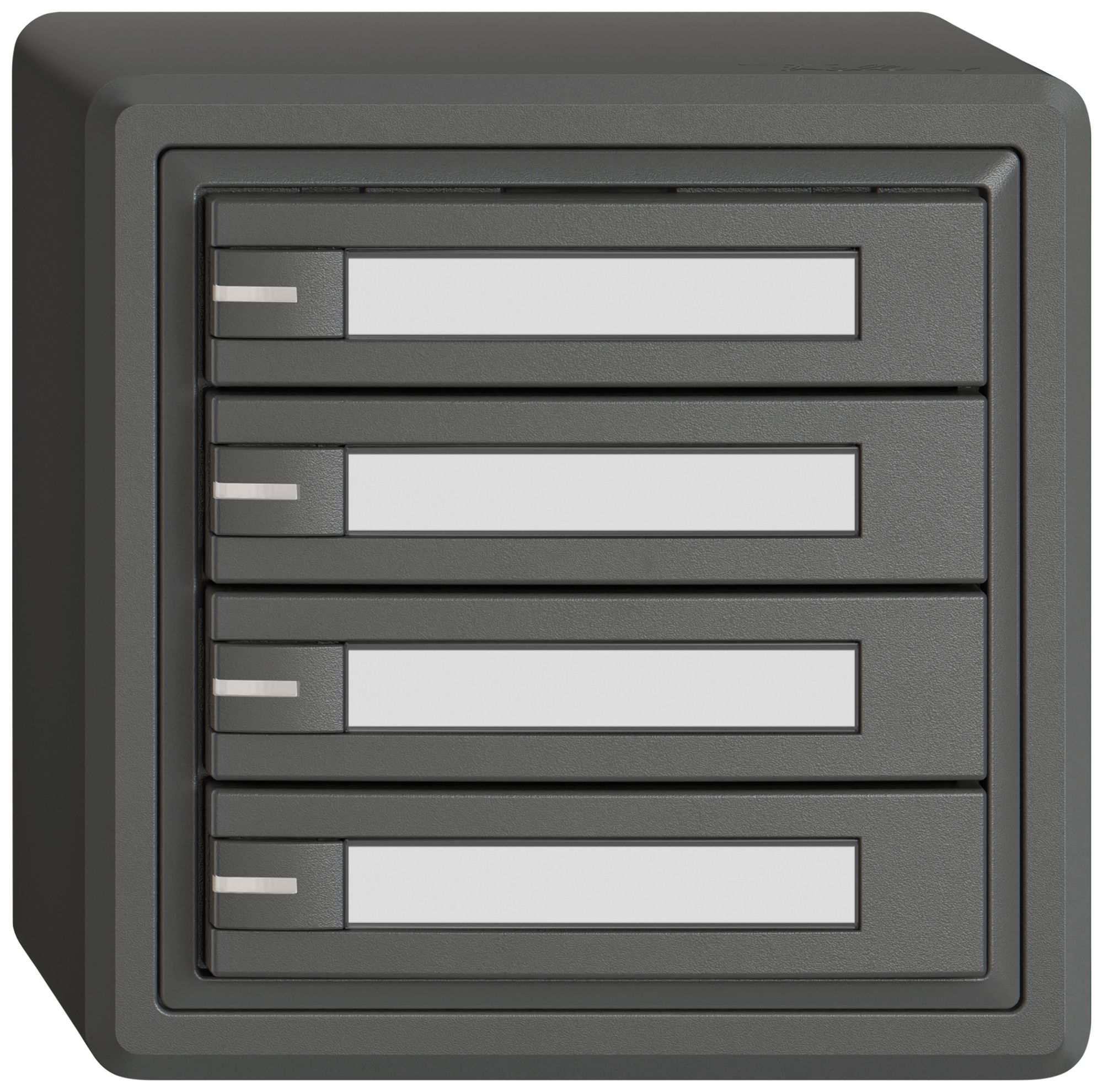 Poussoir KNX RGB AP EDIZIO.liv SNAPFIX® capteur temp.RGB-LED étiqu.4×com.1T grf