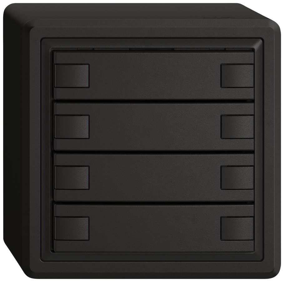 Pulsante KNX RGB AP EDIZIO.liv SNAPFIX® sensore temp.s.LED 8× com.1T ne