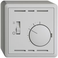 Thermostat AP EDIZIOdue, a.interrupteur, 74×74mm, gris clair