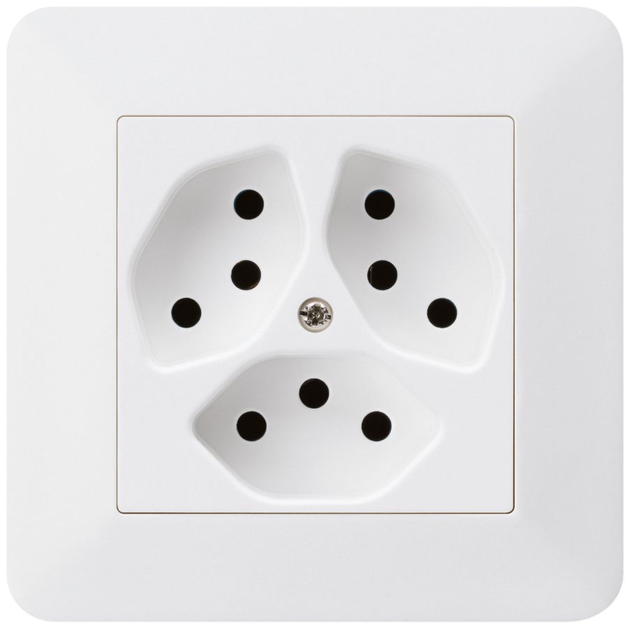 UP-Steckdose kallysto.trend 3×T13 weiss