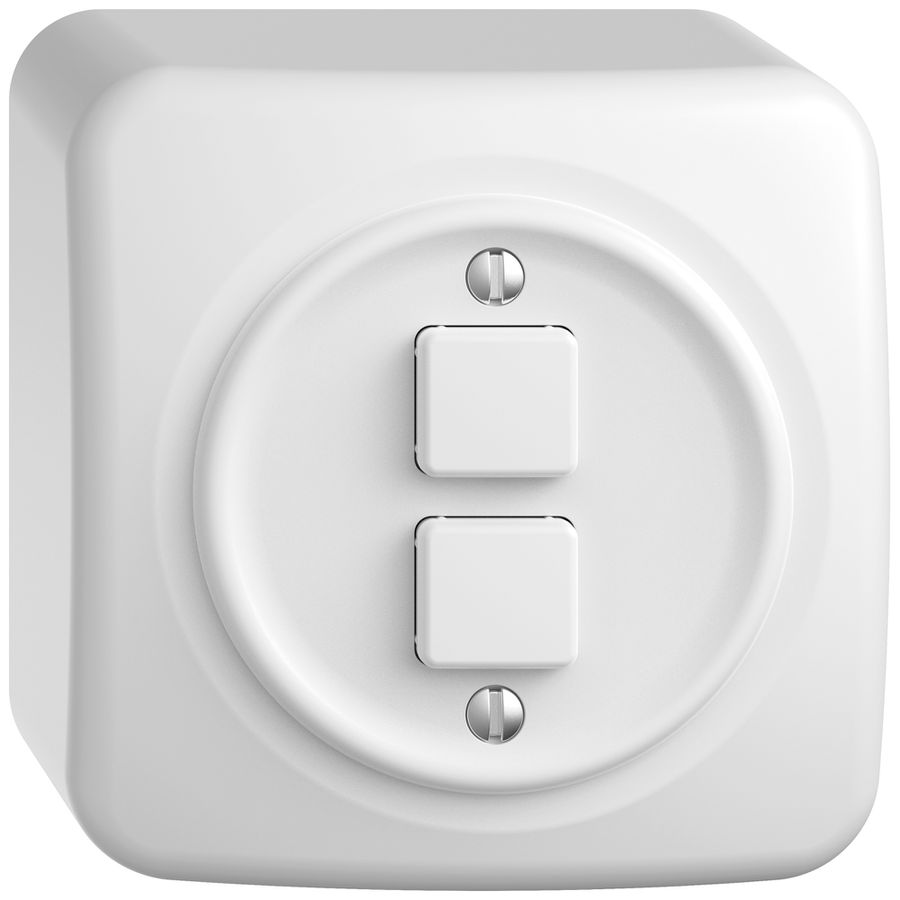 Pulsante KNX RGB AP STANDARDdue SNAPFIX® 2×tasti c.sensore temp.bi