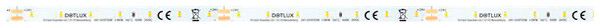 Striscia LED DOTLUX 24W 8mm 4000K IP20 rotolo 5m cavo di raccordo 1 lato 15cm