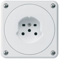 UP-Steckdose robusto Typ 15 weiss ohne Klappdeckel