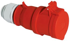 Kupplung CEE Bals 5P 16A 400V 6h rot IP44 vernickelt Quick C.