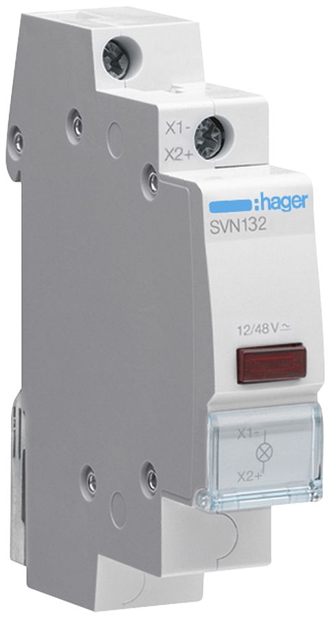 EB-Leuchtmelder Hager LED rot 12 +48V  AC+DC 1PLE