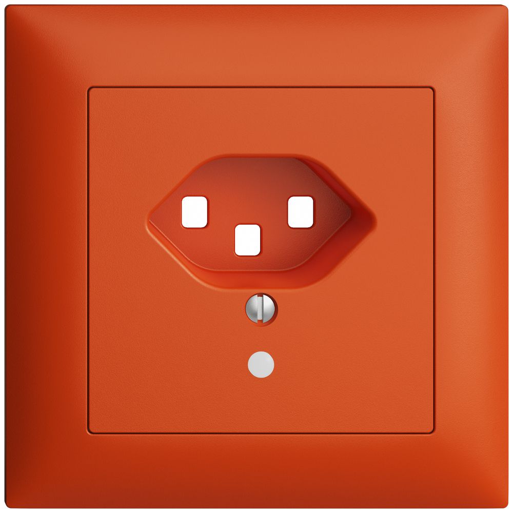 UP-Frontset EDIZIOdue T23 orange 88×88mm mit Linse