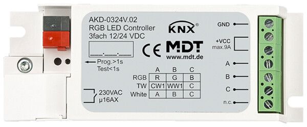 Alimentation LED KNX MDT AKD-0324V.02 3-can 72W 12…24V