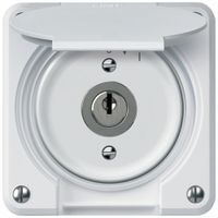 Schlüsselschwenktaster robusto 2P 2NO 20A 250V 86×86mm weiss