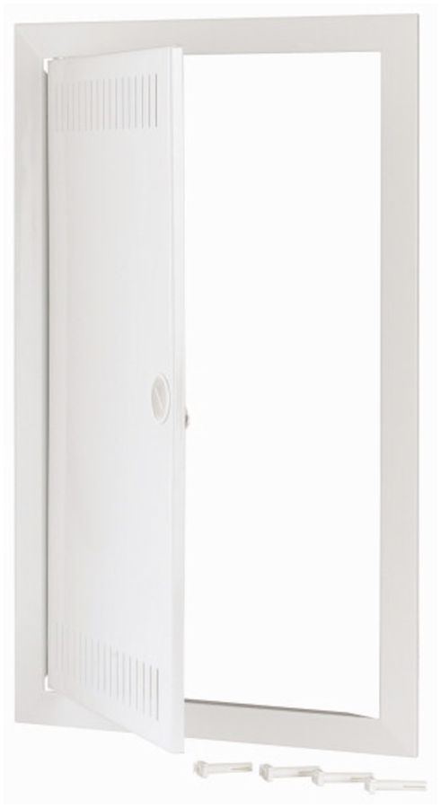 Cadre Eaton avec porte et ouvertures de ventilation 3-rangées blanc