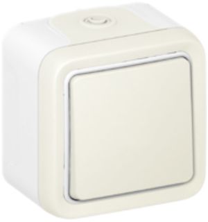 Interrupteur à bascule AP PLEXO 3/1L blanc