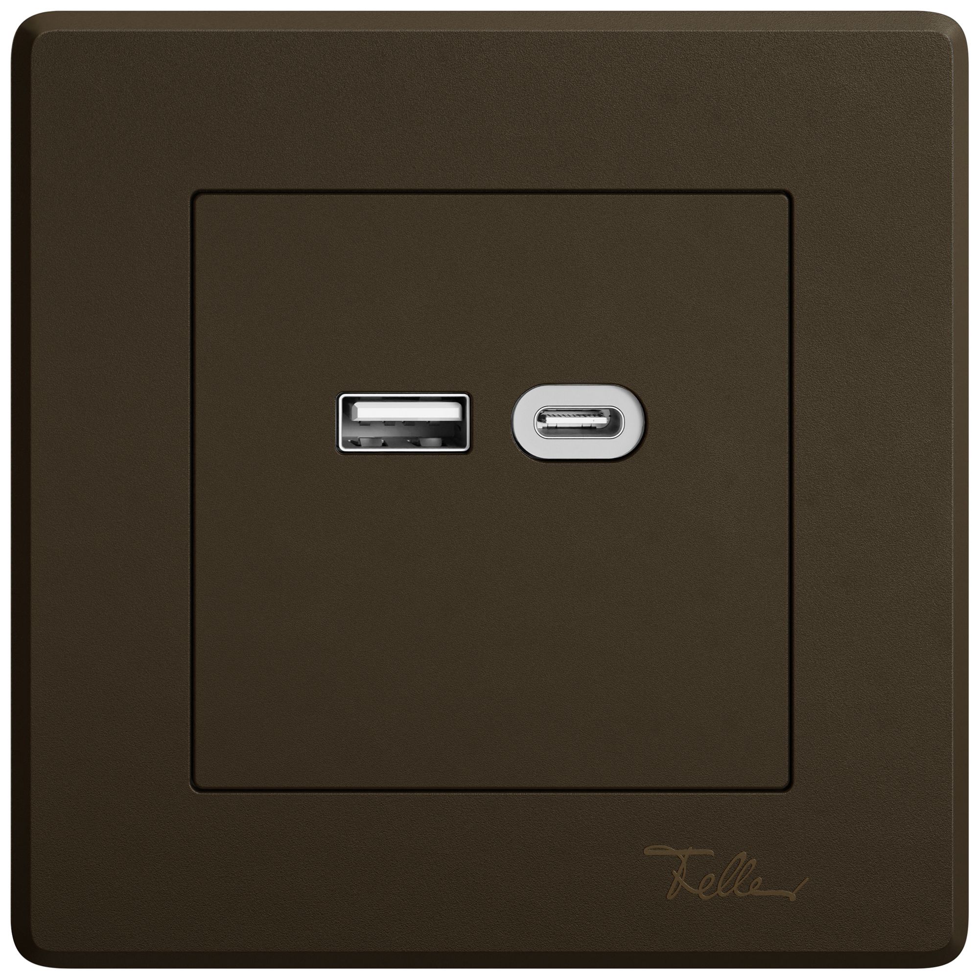 UP-USB-Ladesteckdose EDIZIO.liv SNAPFIX® 230VAC 18W 1×USB Typ A 1×USB Typ C br