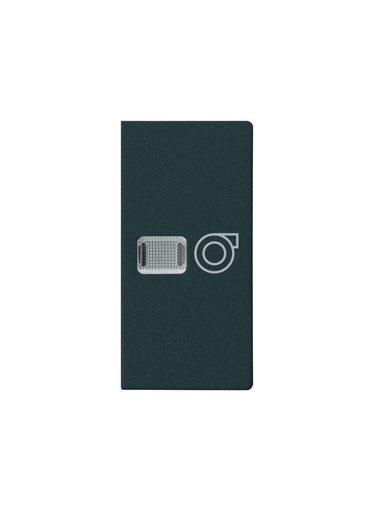 Knopf kallysto mit Symbol Ventilation schwarz