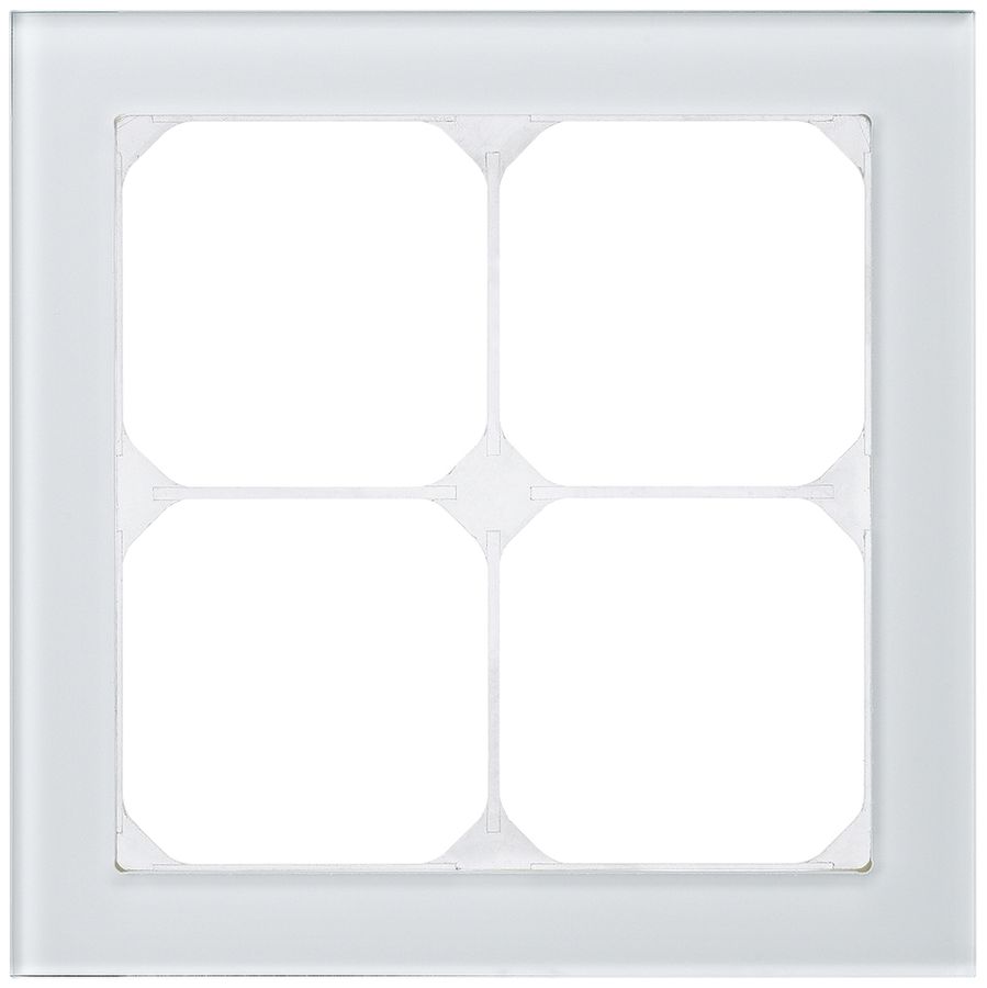 Abdeckrahmen KAL.art 2×2 154×154mm Glas weiss
