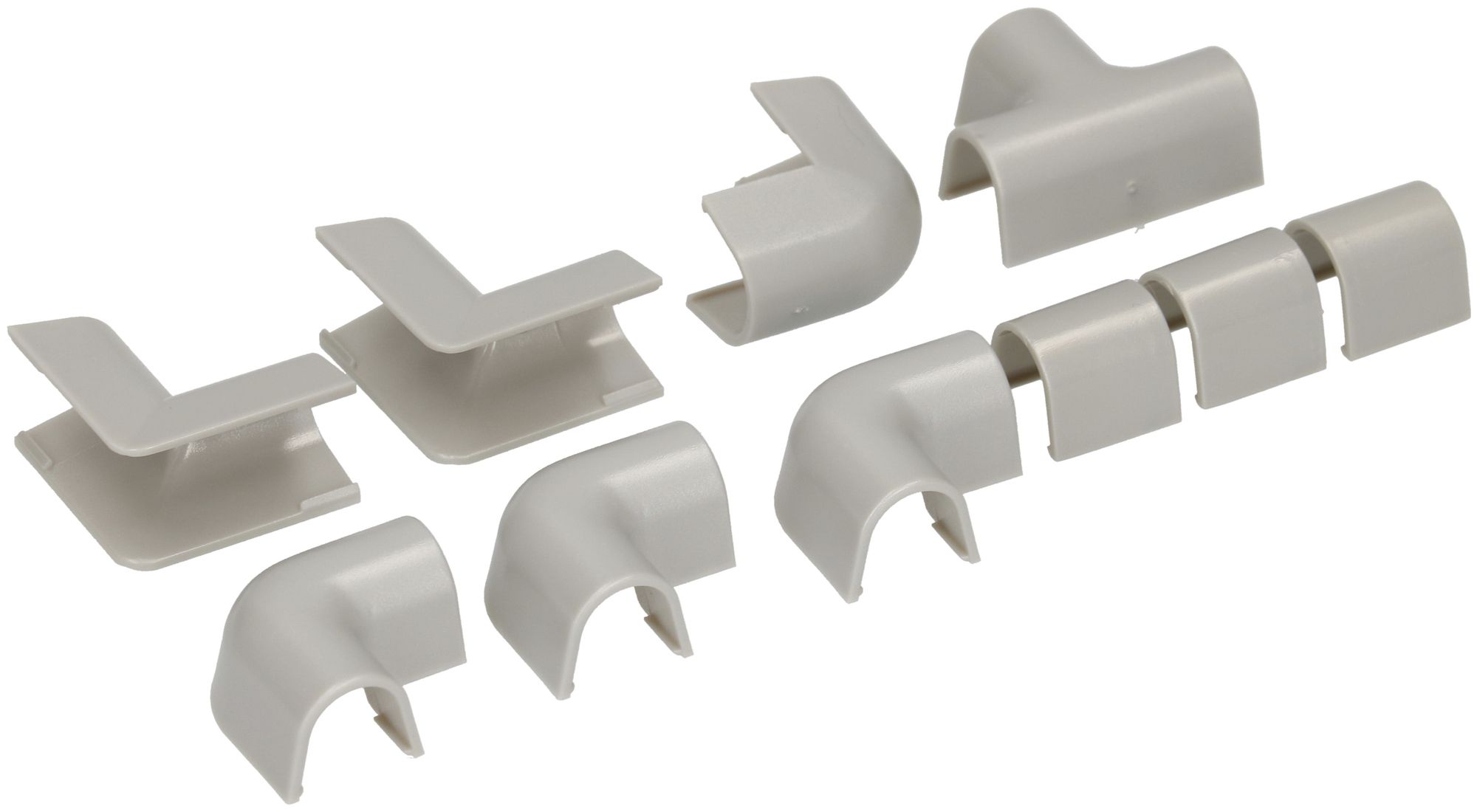 Set di raccordi MAX HAURI cablefix per canale mini 10mm 10 pezzi grigio