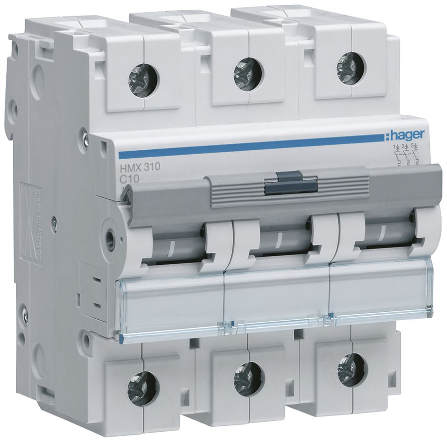 Leitungsschutzschalter Hager MCB 3P 400V Typ C 10A 4.5TE